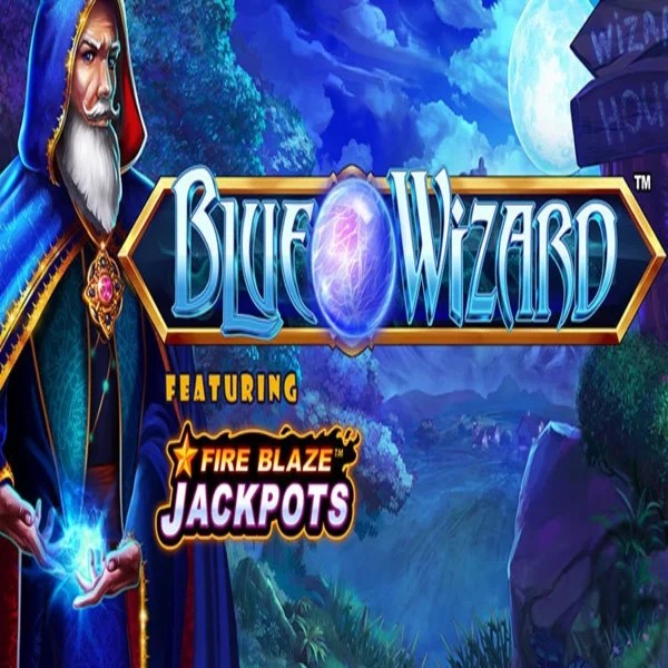 Blue Wizard Fire Blaze Jackpots game by Rarestone Gaming – logo hosted on Lemon Casino